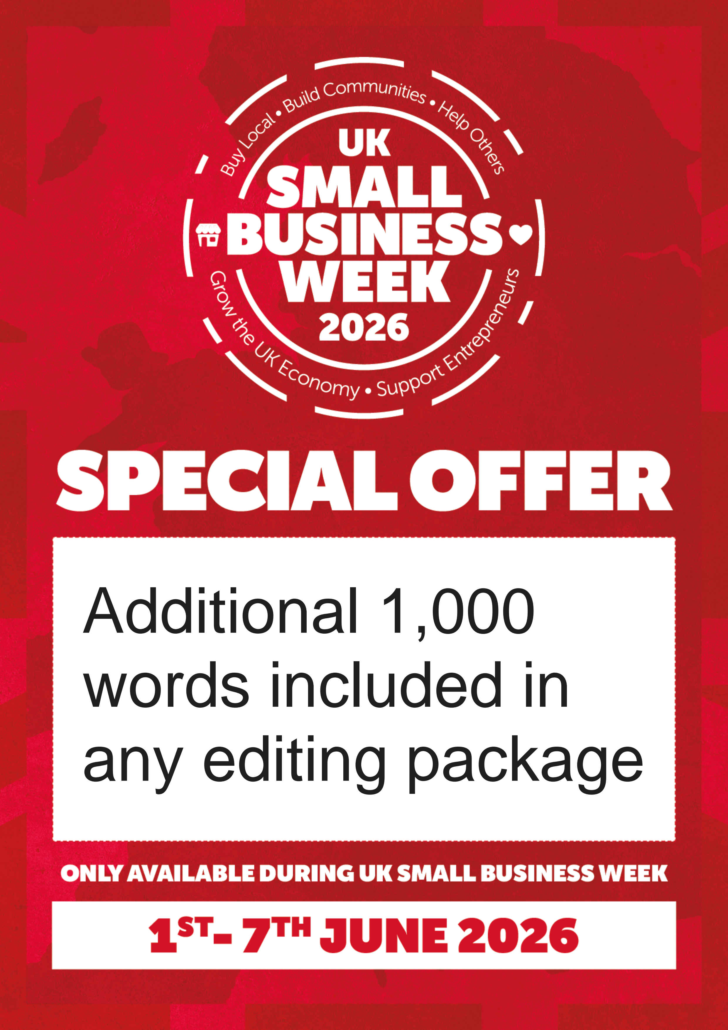 Limited Offer for UK Small Business Week!